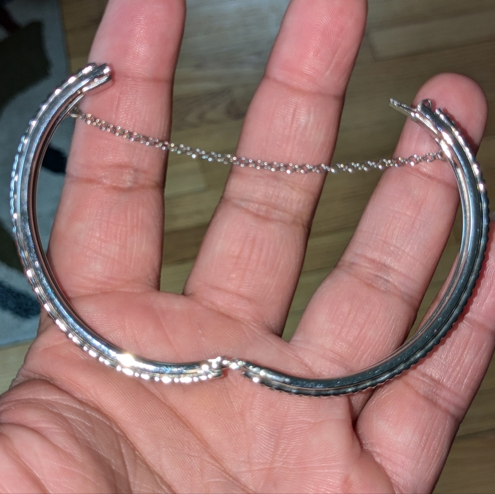 Vintage Mid Century Whiting & Davis Etched Bangle - Picture 4 of 7